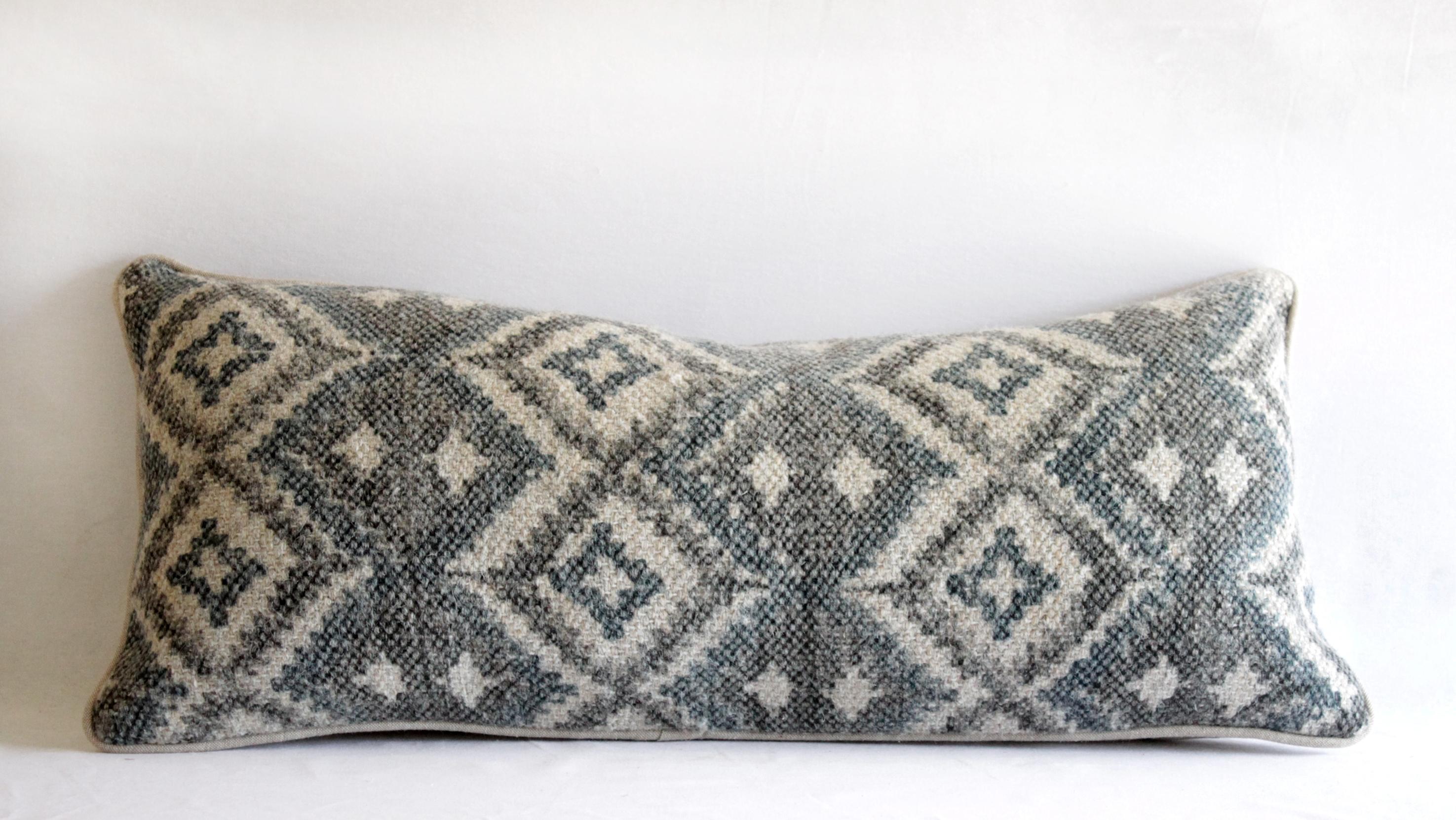 Contemporary Wool Lumbar Pillows