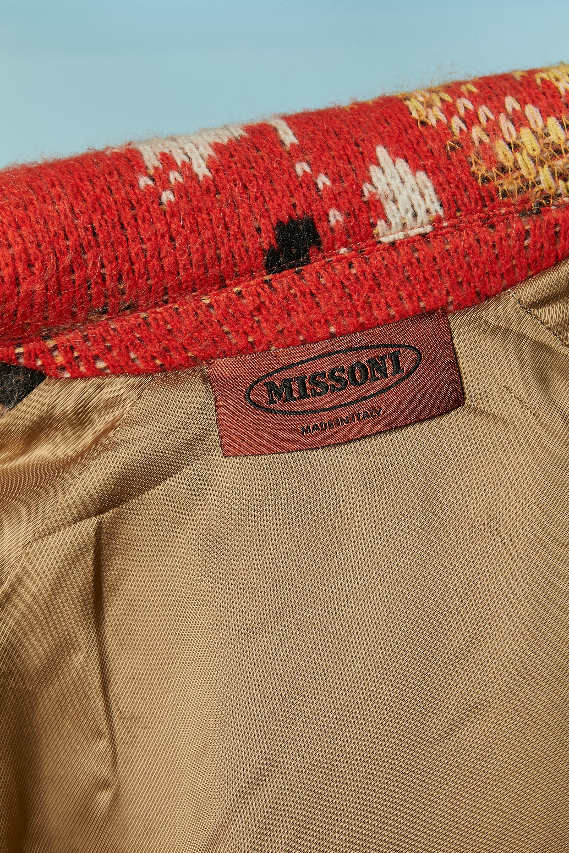 Wool, mohair and nylon jacquard double-breasted cape MISSONI For Sale 2