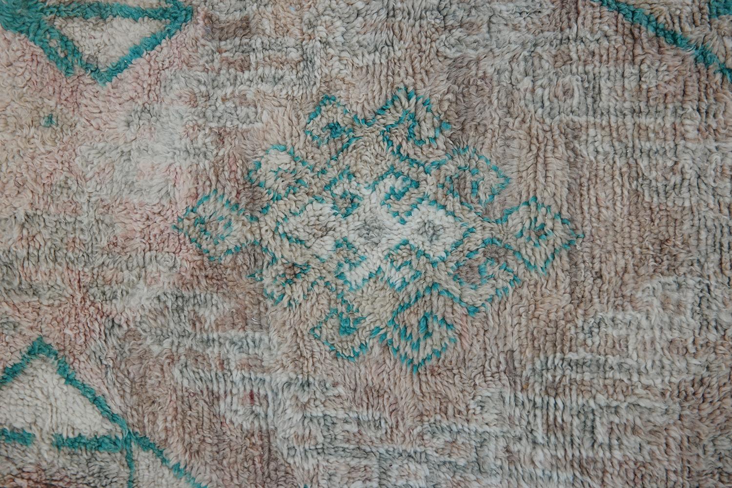 Wool Moroccan Berber Rug, Tribal Rug, Late 1970s 4