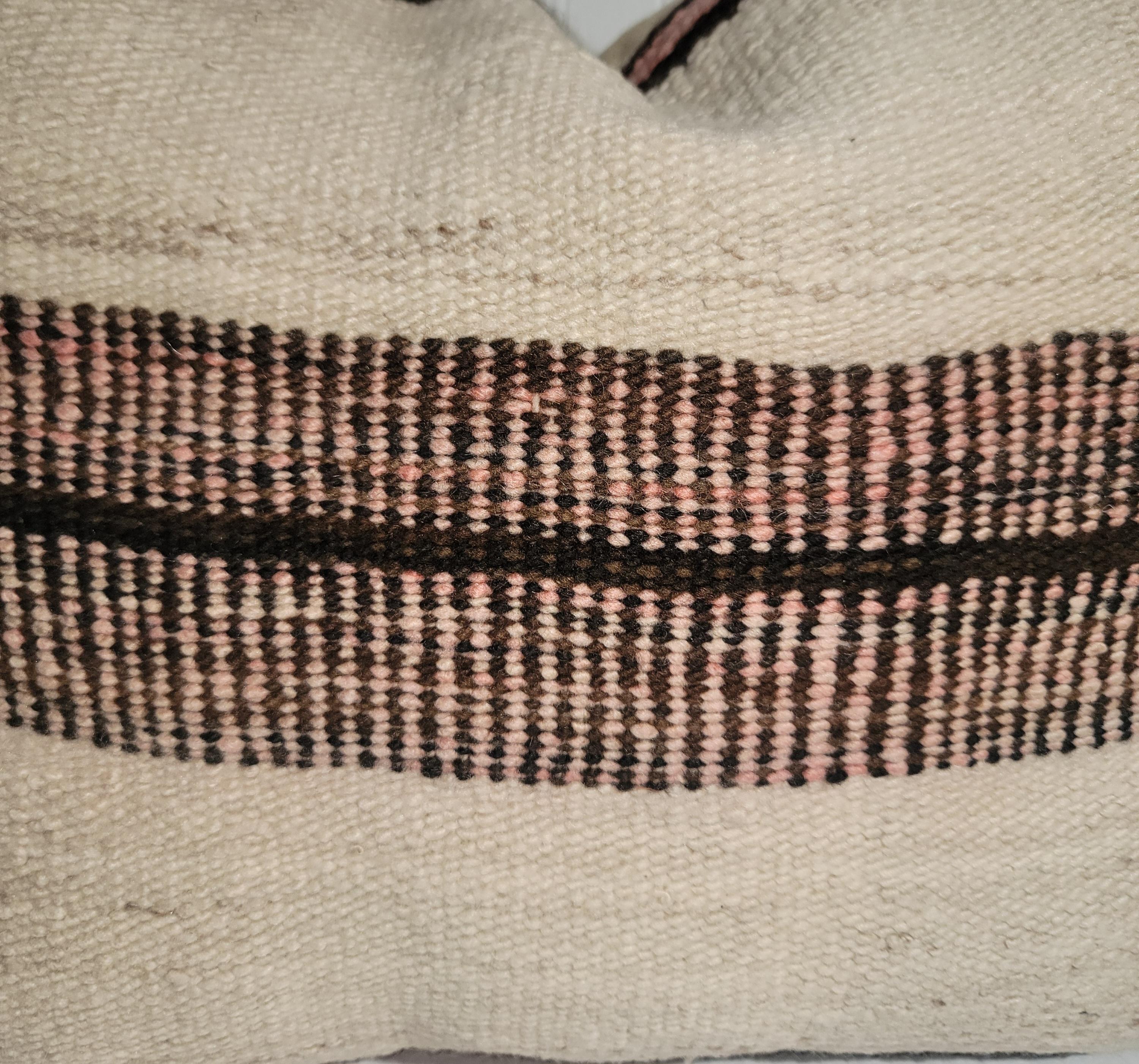 Américain Coussin Navajo à rayures naturelles en vente