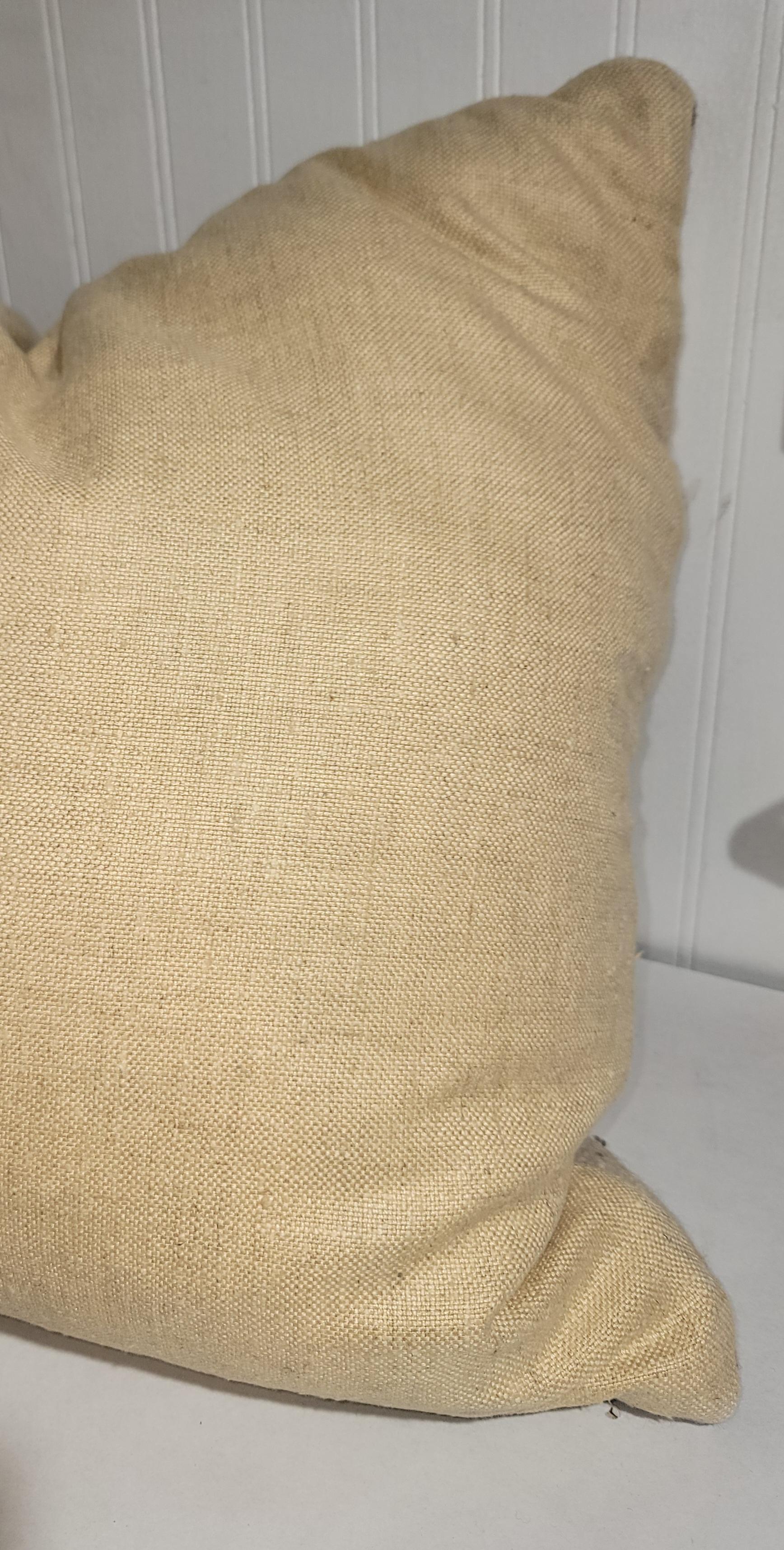 Milieu du XXe siècle Coussin Navajo à rayures naturelles en vente