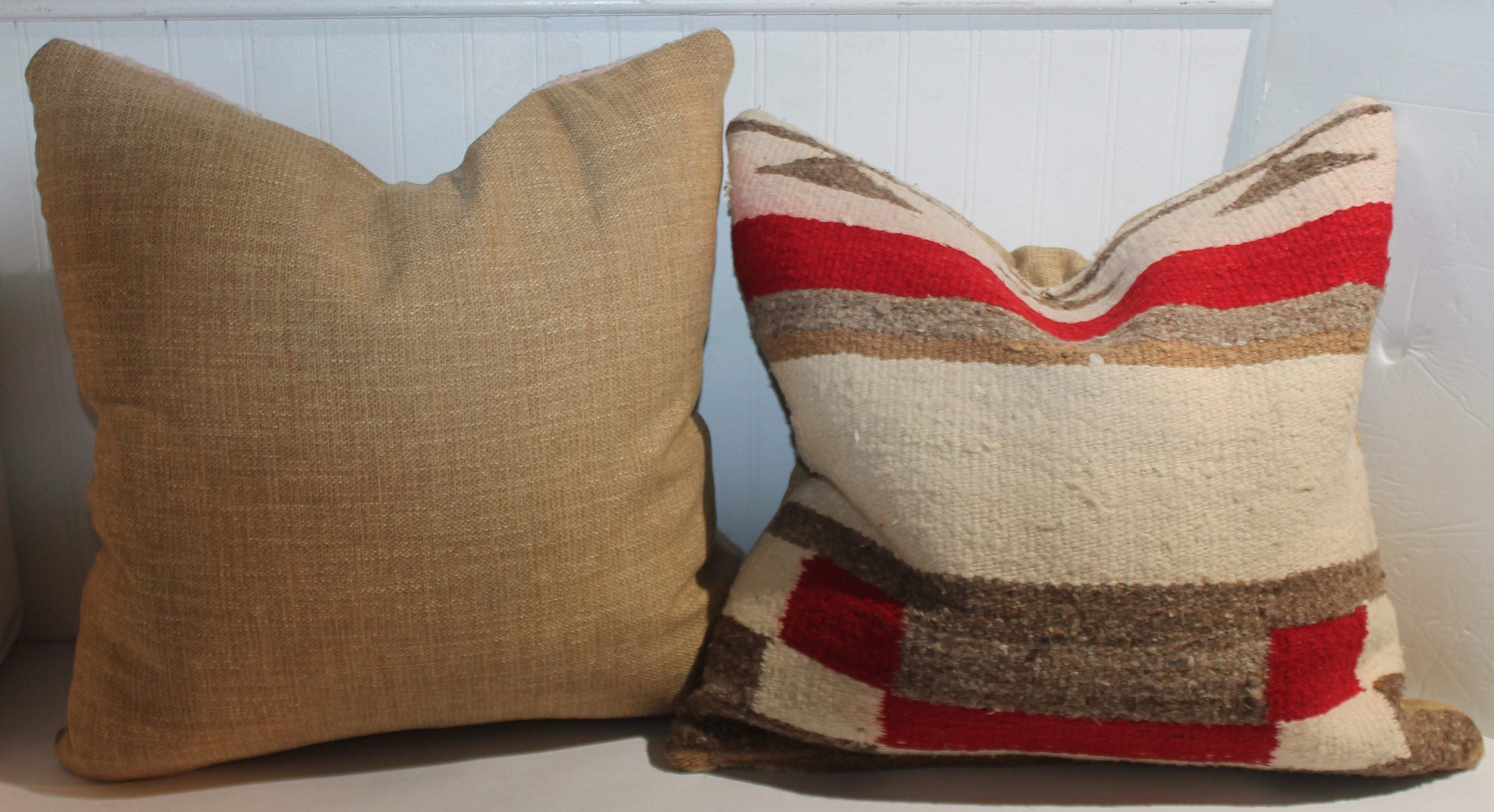 20th Century Wool Navajo Striped Pillows For Sale
