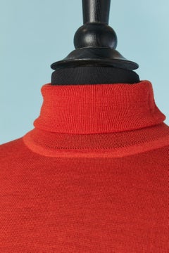 orangefarbener Wollpullover mit Schildkrötenhalsausschnitt PAUL SMITH SCHWARZ LABEL Neu mit Etikett