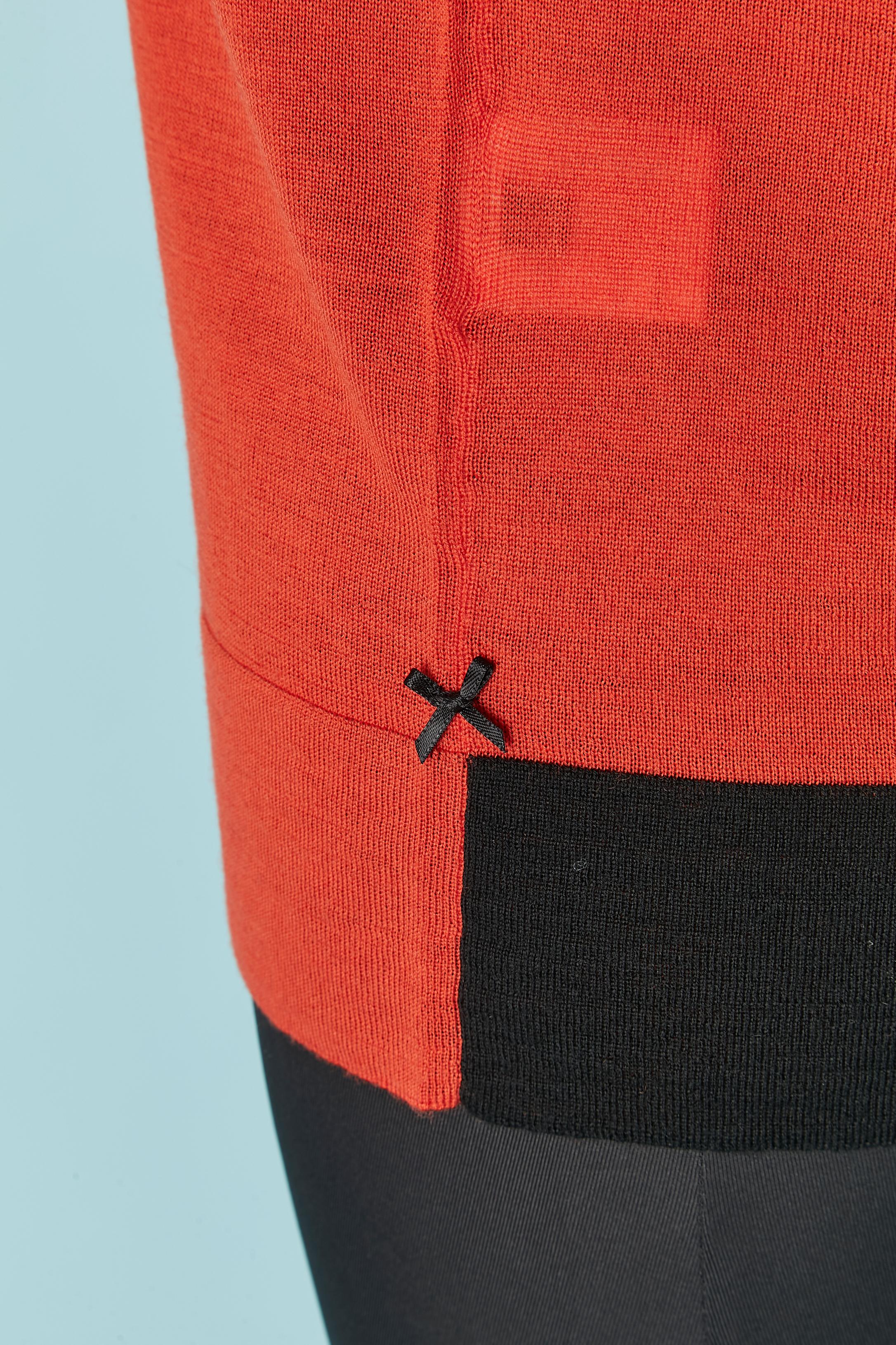 Red Wool orange turtle neck sweater PAUL SMITH BLACK LABEL New with tag For Sale