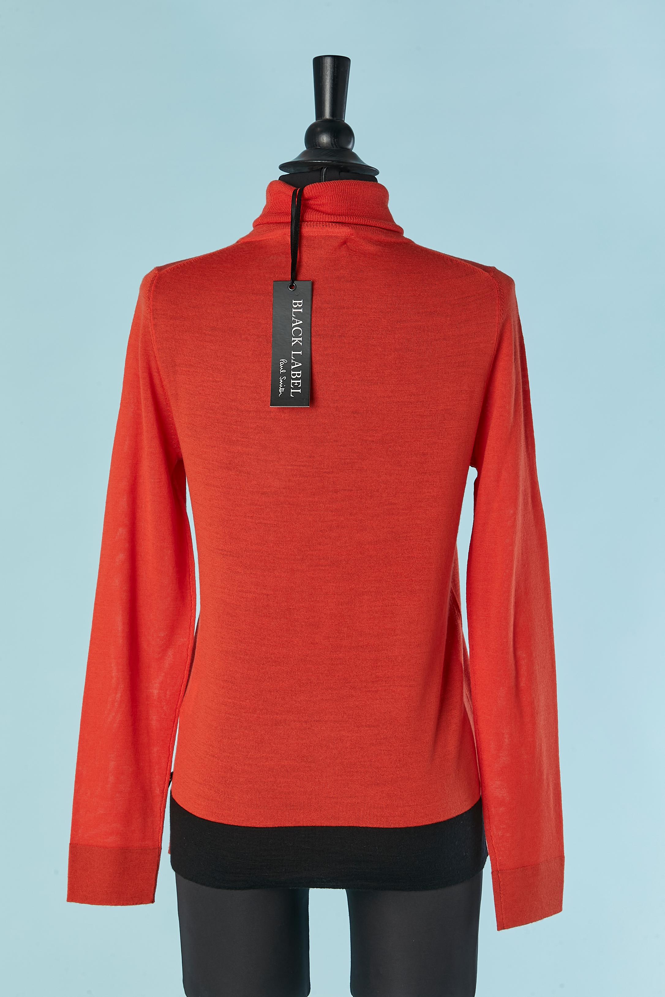 Women's Wool orange turtle neck sweater PAUL SMITH BLACK LABEL New with tag For Sale