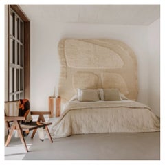 Wolle ORGANIC Kopfteil Modern Handgewebt Minimalistisch Groß Individuelles Design