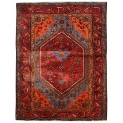 Wool Oriental Rug Traditional Carpet Red Area Rug Geometric