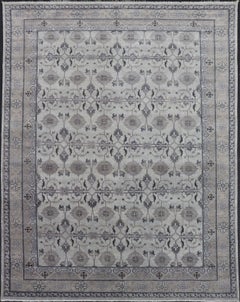 Wool Oushak Area Rug by Keivan Woven Arts in Gray and Muted Tones