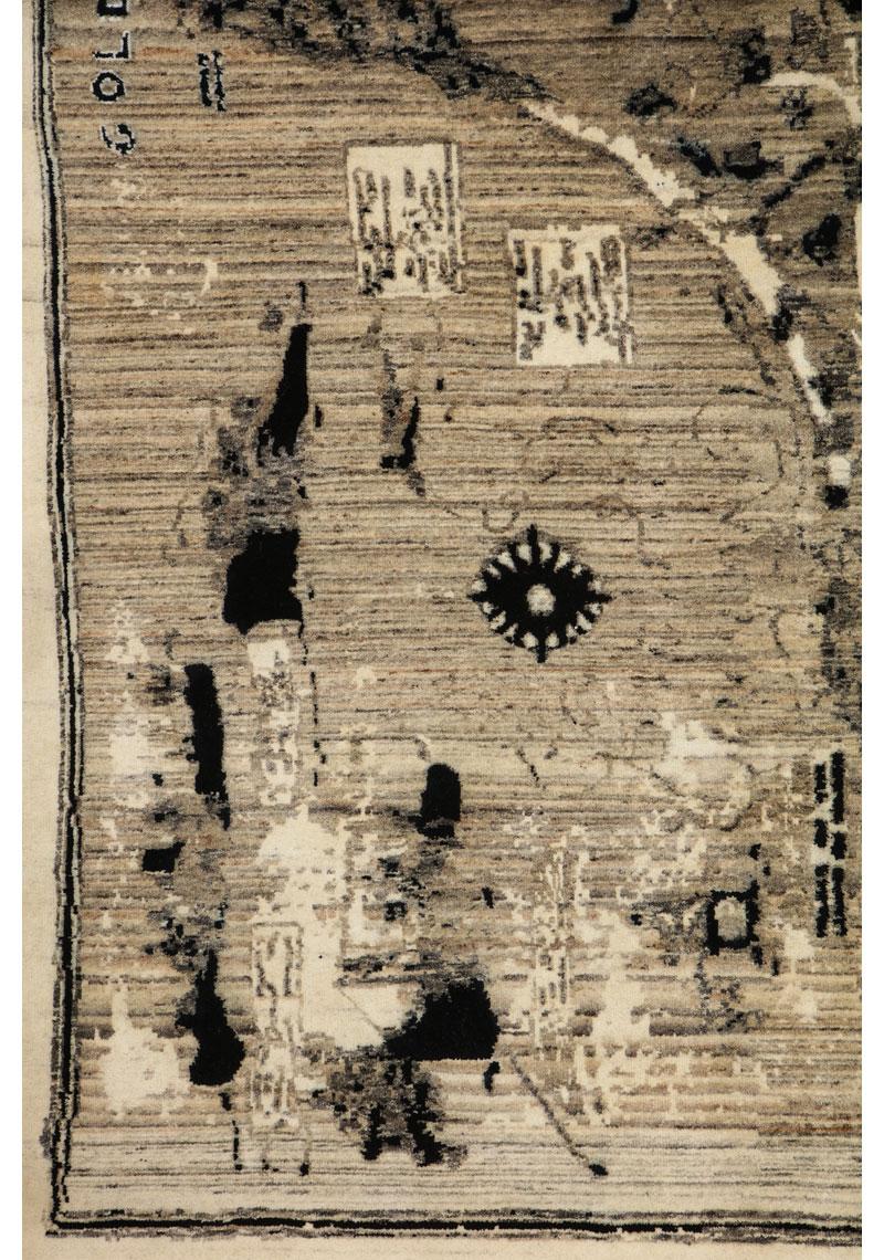 Moderner persischer Ahornteppich aus Wolle, „San Francisco“ von Orley Shabahang, 10' x 14' (21. Jahrhundert und zeitgenössisch) im Angebot