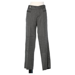 Wool "Pied de poule" pants padded on the knees Gucci 