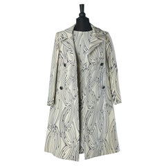 Ensemble manteau et robe imprimé Le Confezioni di Brera des années 1960