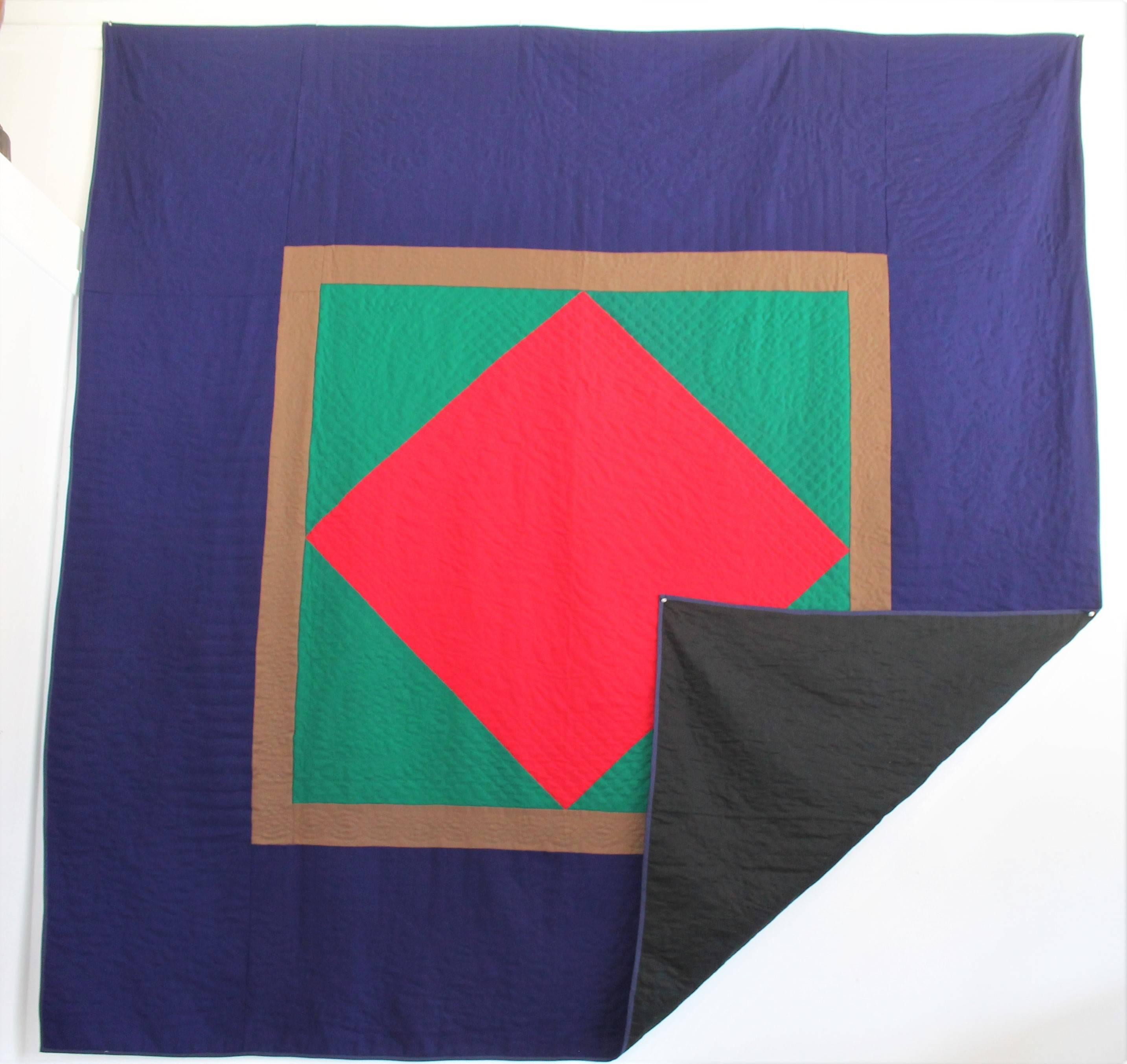 Wool Quilt Diamond in a Square / Lancaster County, Pennsylvania 4