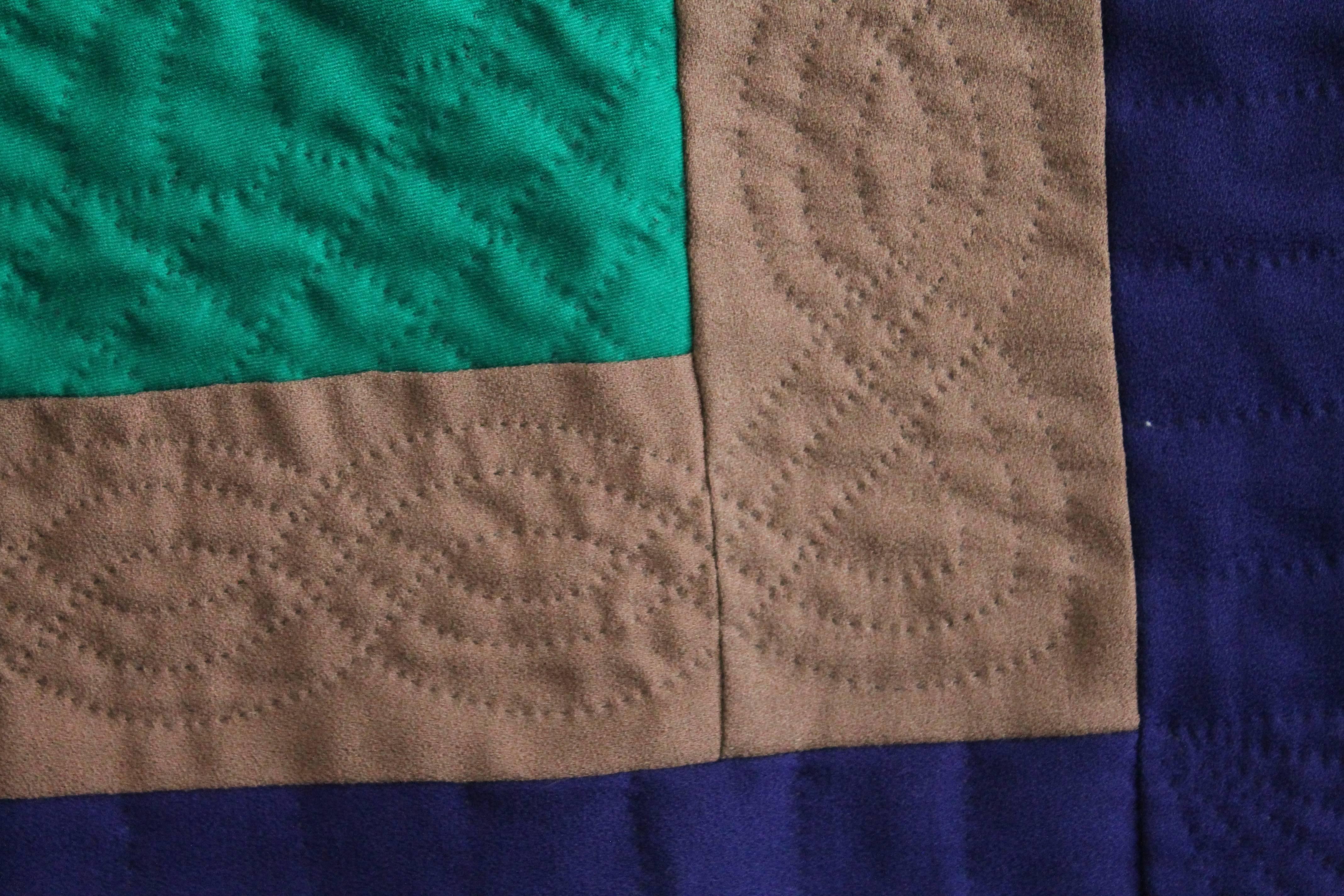 Hand-Crafted Wool Quilt Diamond in a Square / Lancaster County, Pennsylvania