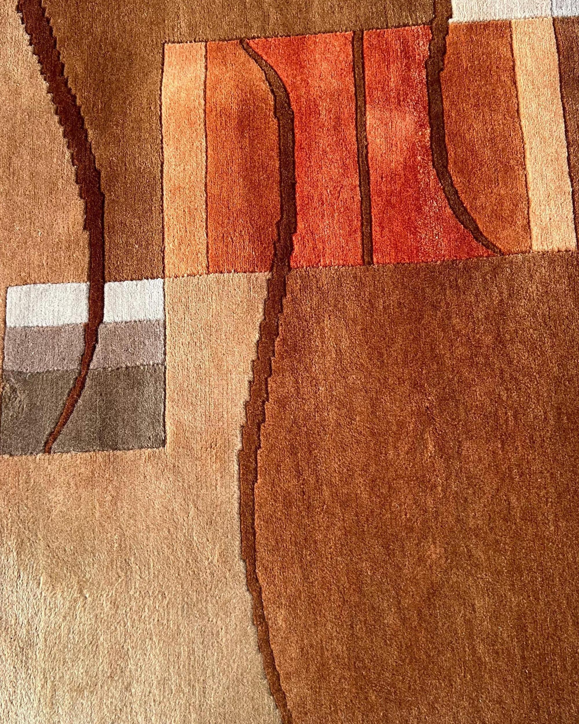 Mid-Century Modern Wool rug, France, circa 1970 For Sale