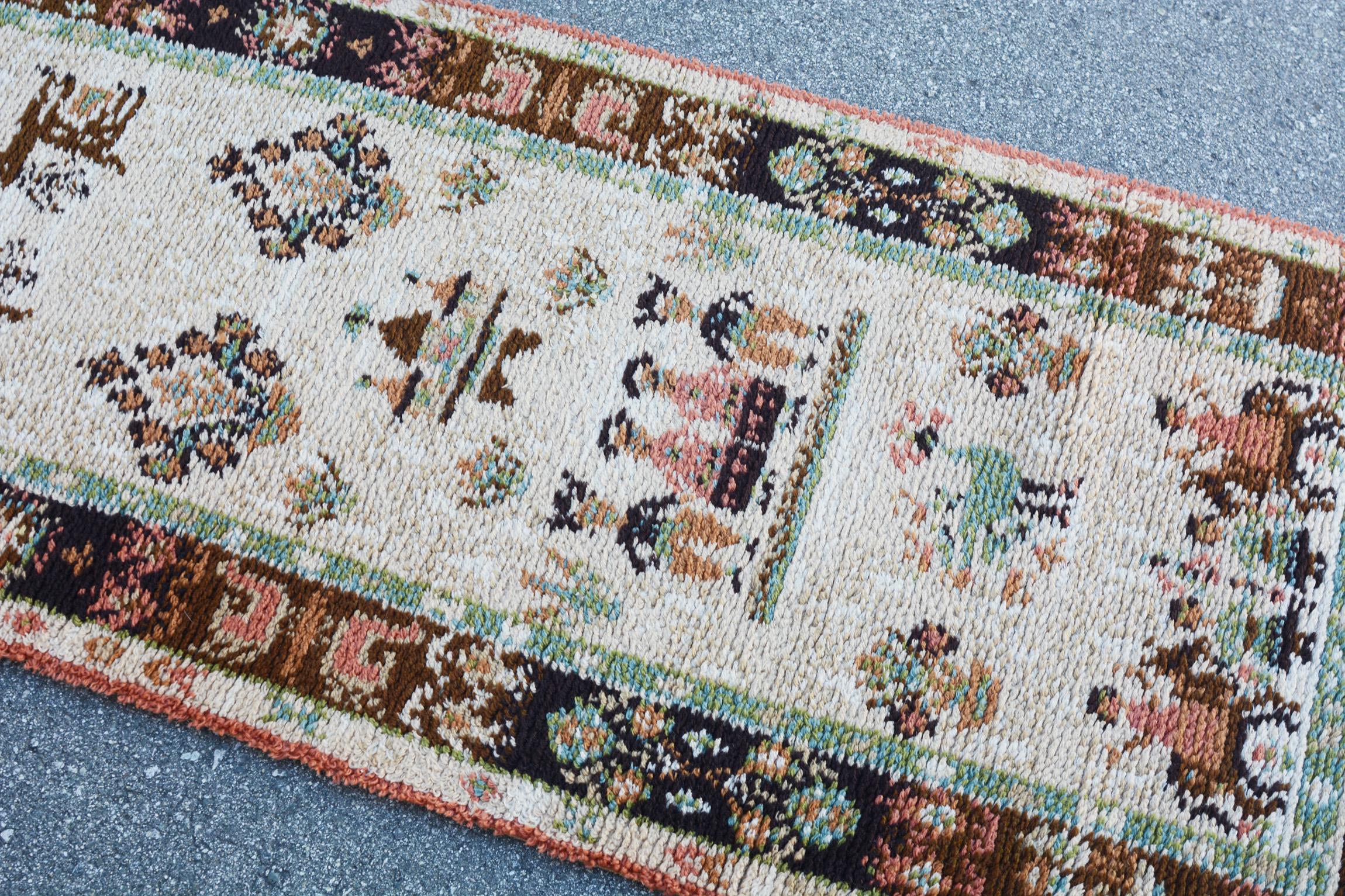 Late 20th Century Wool Rug Runner Mountain Life by Ege Axminster Denmark Country Series