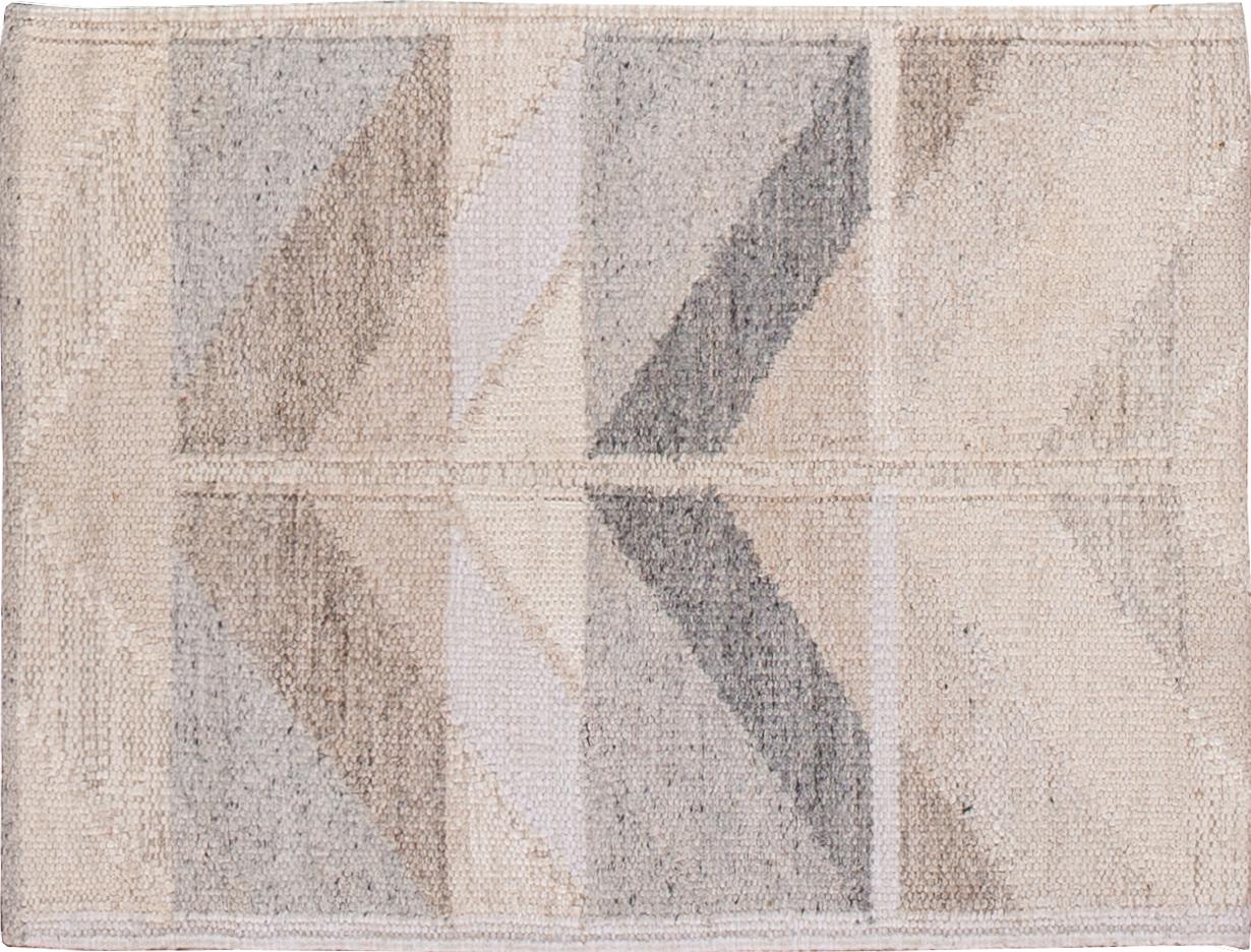 Wool Scandinavian style Kilim custom rug. Custom sizes and colors made-to-order.

Material: Wool 
Lead time: Approx. 15-20 weeks Available
Colors: Custom colors and styles available Made in India.
Price listed is for an 8' x 10' rug.