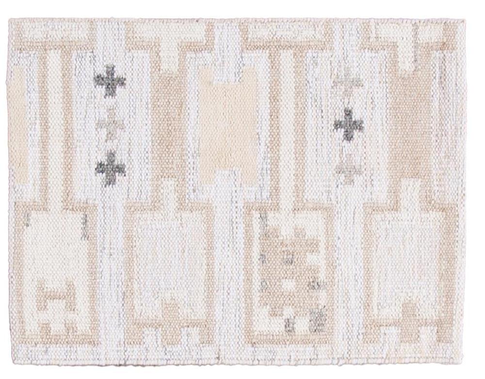 Kilim-Teppich aus Wolle im skandinavischen Stil (Moderne) im Angebot