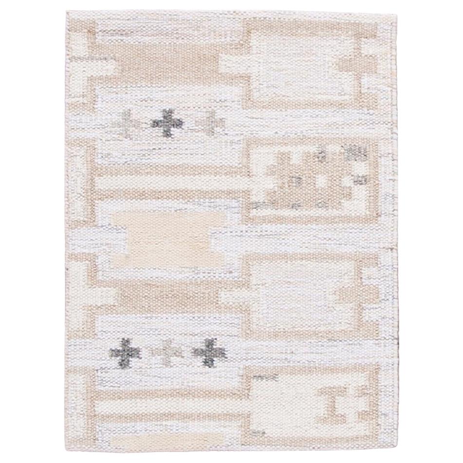 Kilim-Teppich aus Wolle im skandinavischen Stil im Angebot