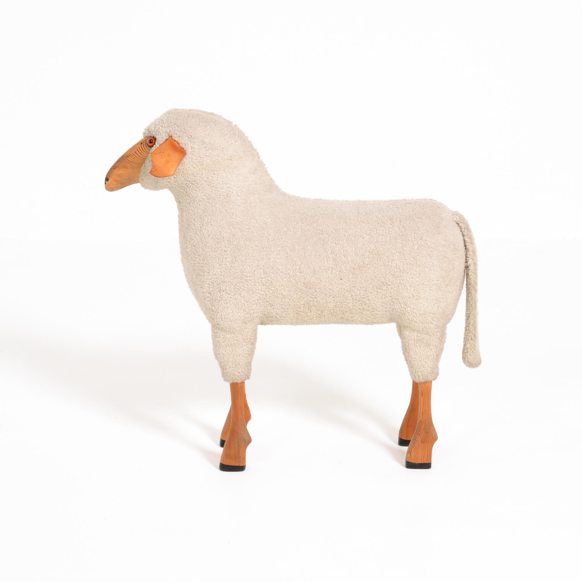 Modern Wool Sheep Sculpture by Hans-Peter Krafft for Meier