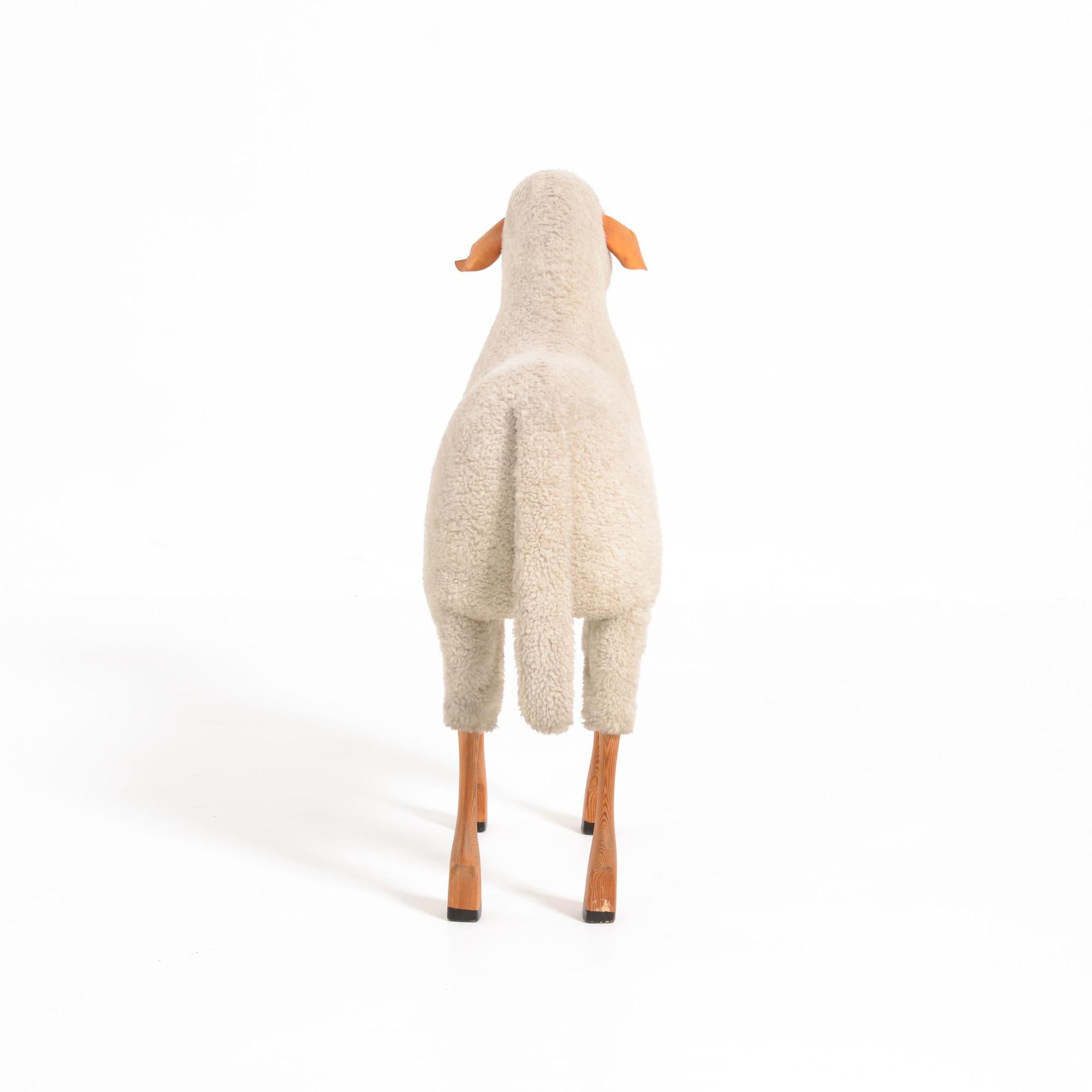 Wool Sheep Sculpture by Hans-Peter Krafft for Meier In Good Condition In Vlimmeren, BE