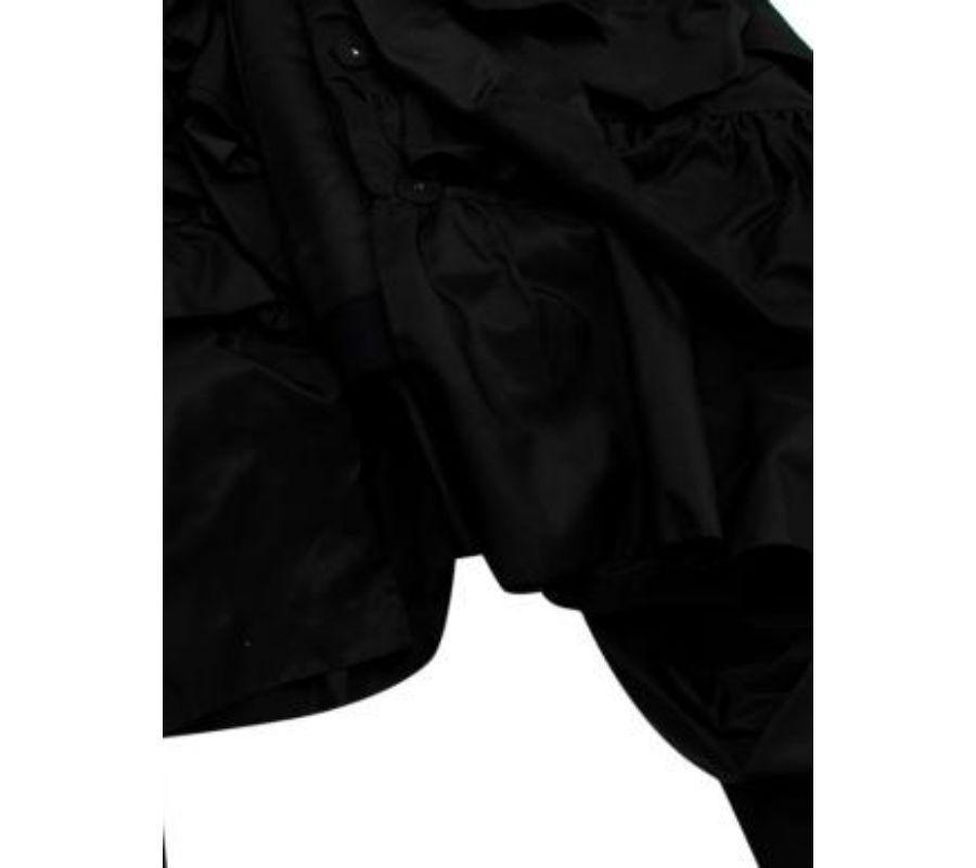 Alexander McQueen Wool-Silk Blazer with Silk Faille Ruffles - xxs For Sale 4