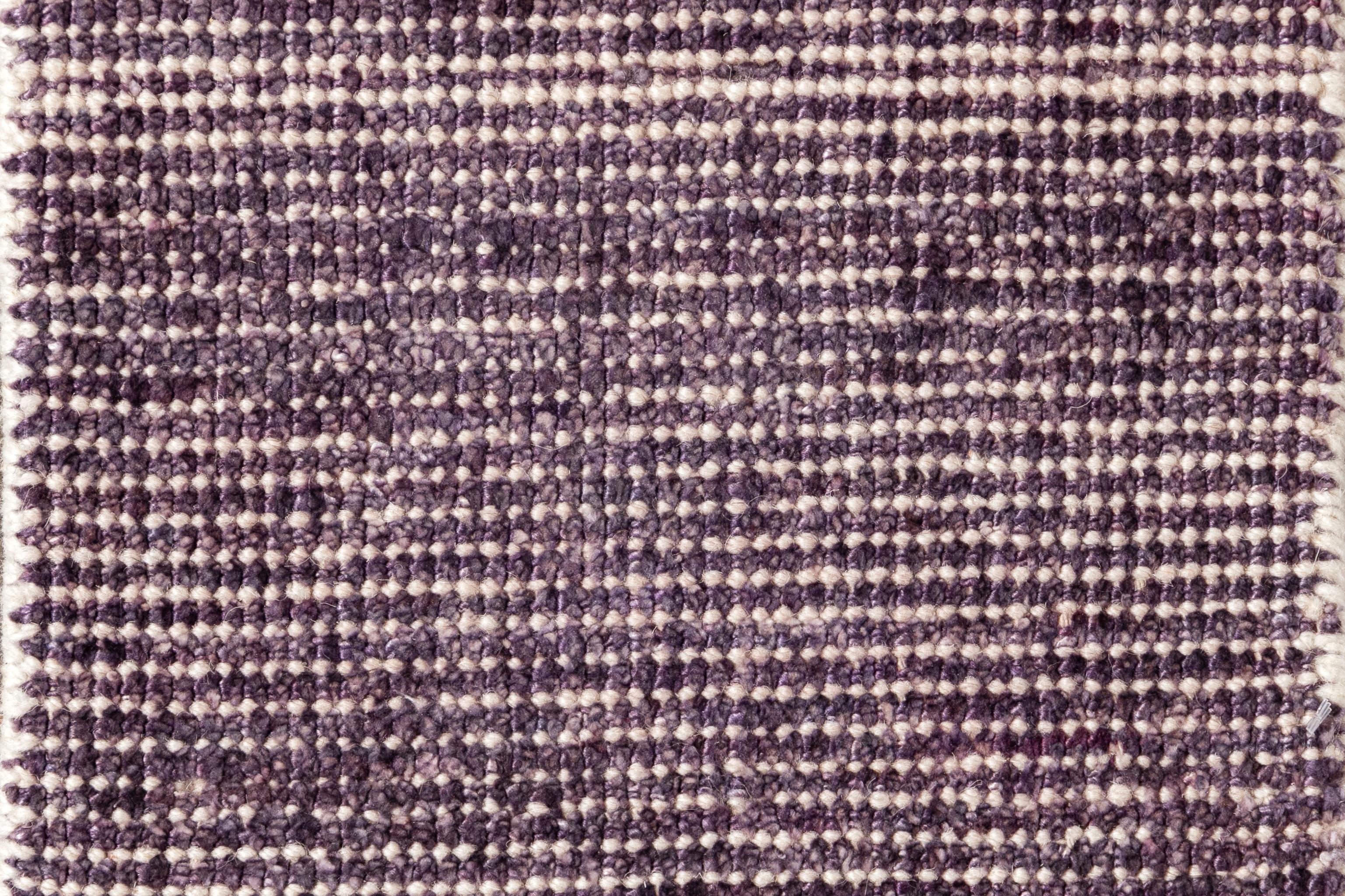 Boho-Teppich aus Wolle und Seide (Moderne) im Angebot