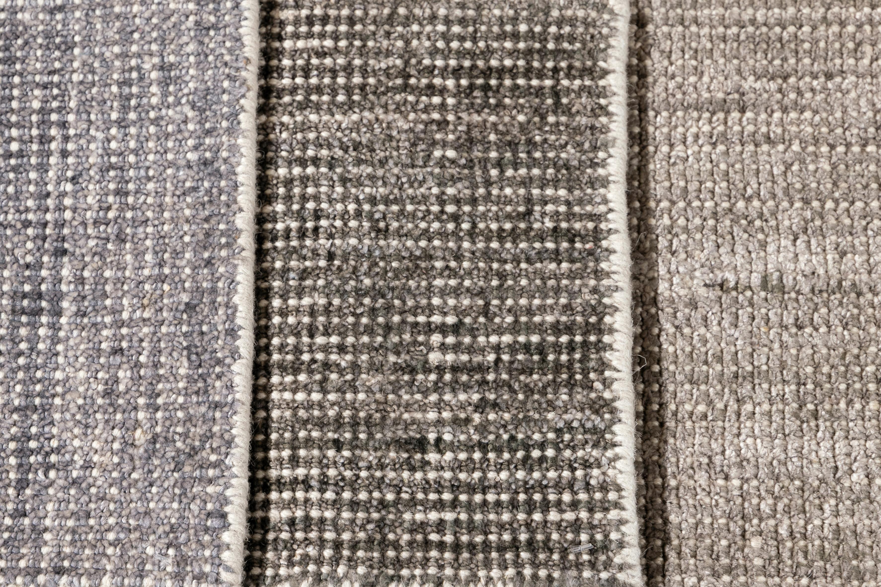 Moderno Tappeto personalizzato Boho in lana e seta in vendita