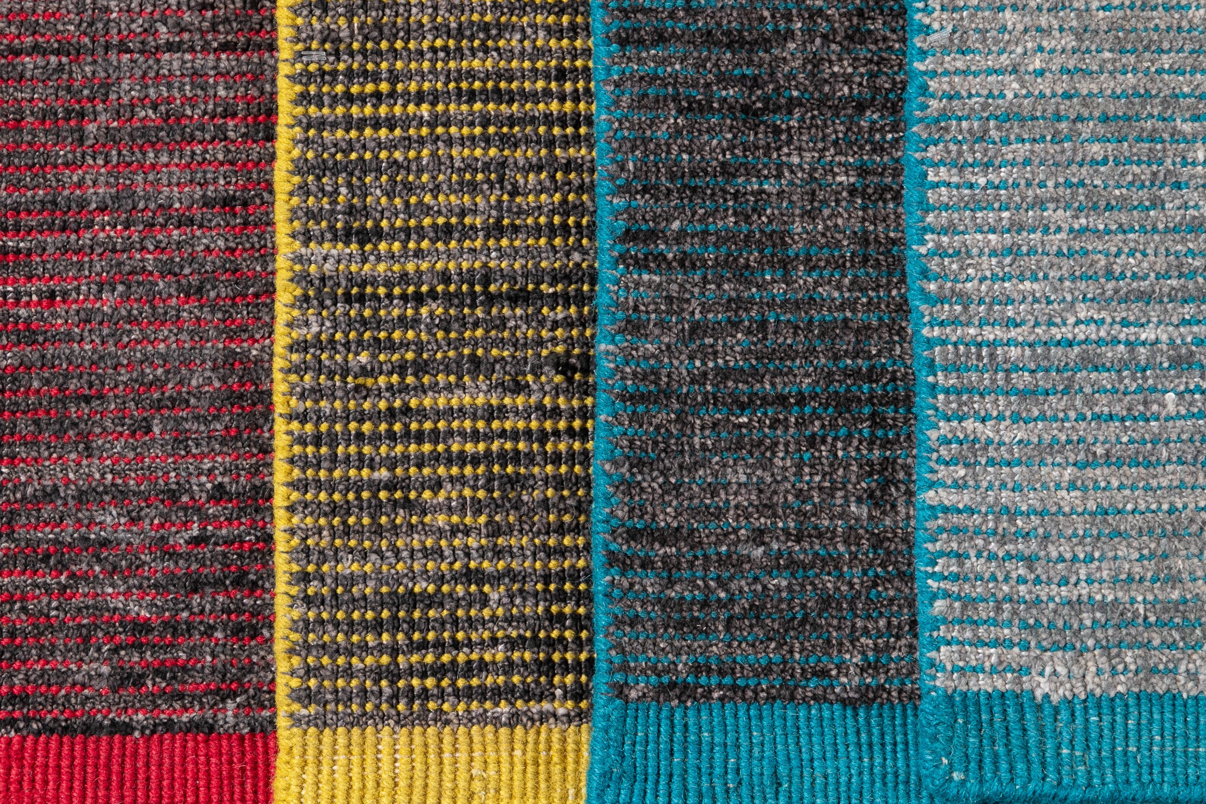 Modern Wool and Silk Boho Custom Rug For Sale