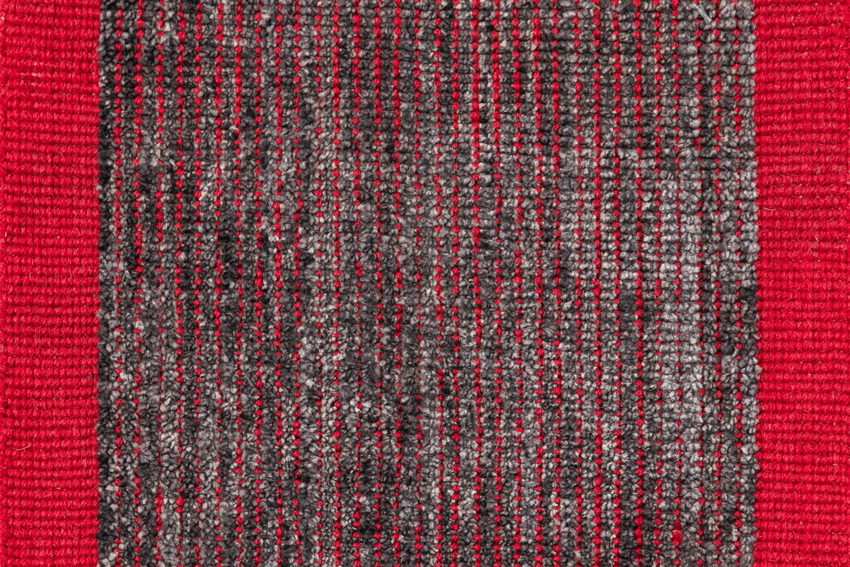Boho-Teppich aus Wolle und Seide (Handgeknüpft) im Angebot