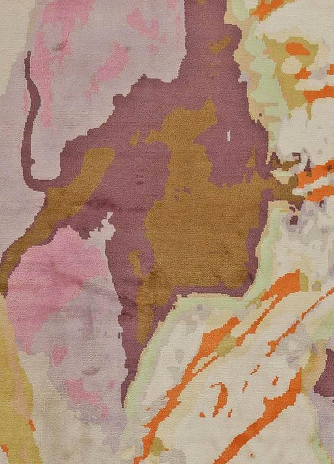 Tapis abstrait moderne en laine et soie de Madagascar par Eskayel pour Doris Leslie Blau
Taille : 365 × 553 cm (12'0