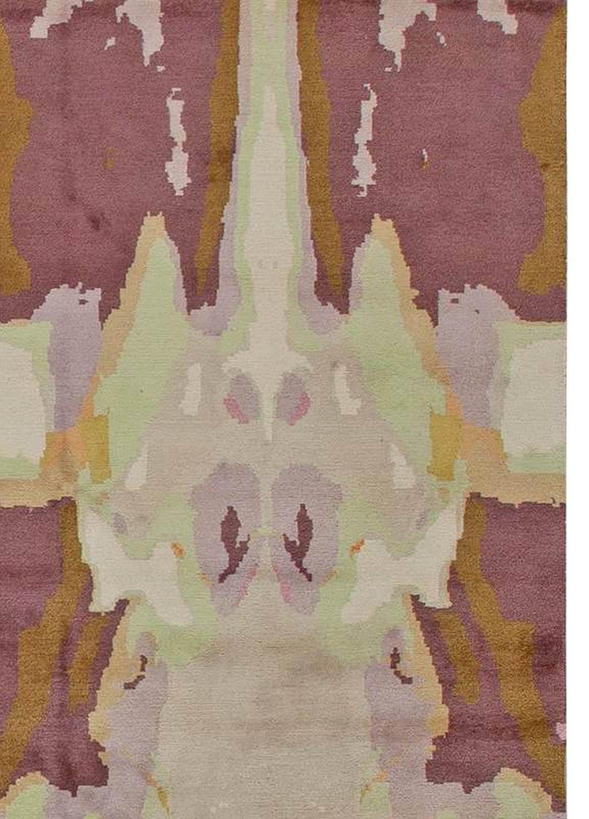 Wool & Silk Madagascar Modern Abstract Rug by Eskayel for Doris Leslie Blau In New Condition For Sale In New York, NY