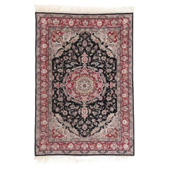 Wolle & Seide Vintage Chinese Tabriz Teppich mit traditionellen Stil