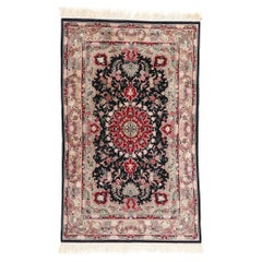 Wolle & Seide Vintage Chinese Tabriz Teppich mit traditionellen Stil