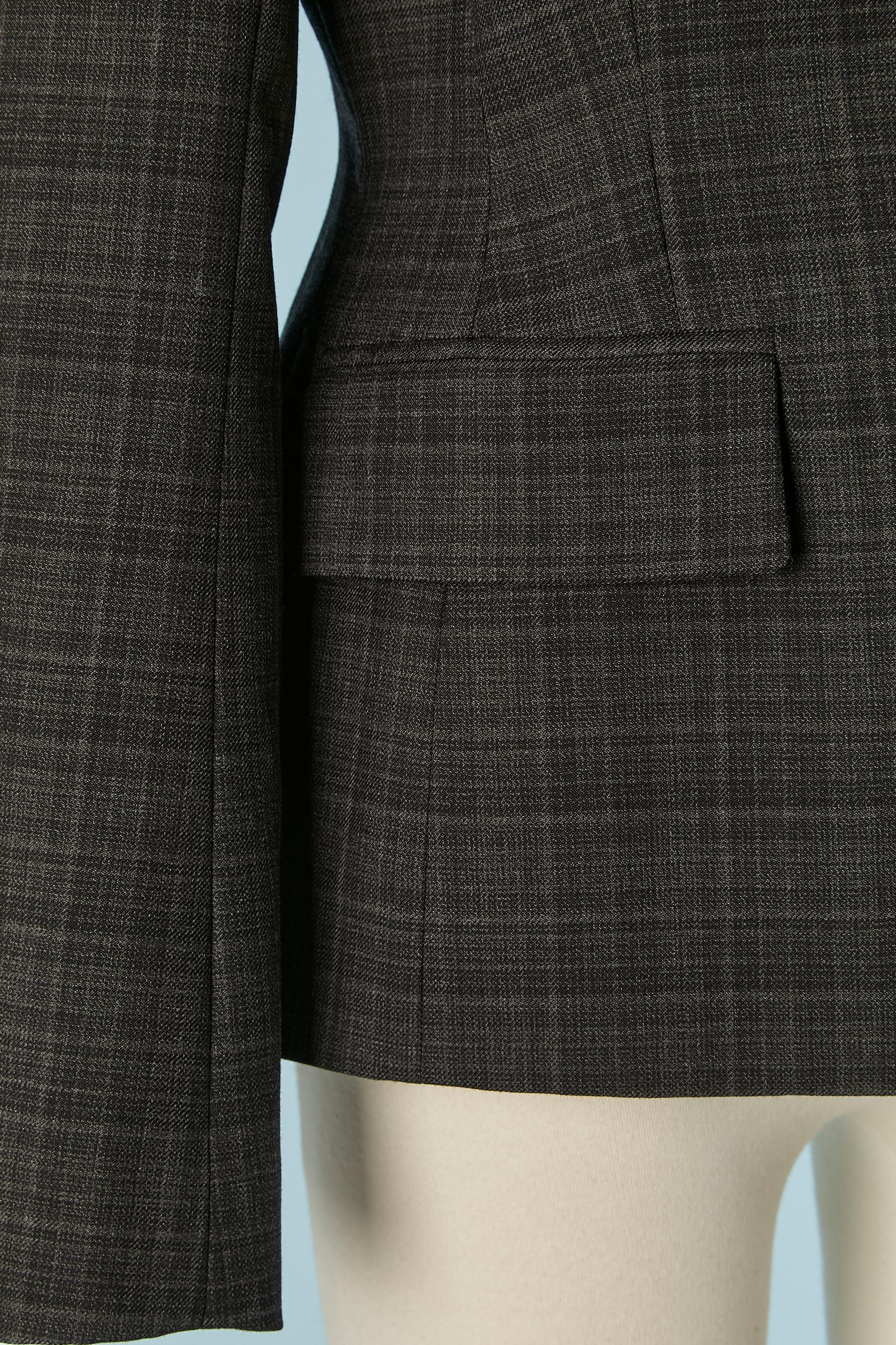 Wool single-breasted BAR jacket with check pattern CHRISTIAN DIOR en Nuevo estado para la venta en Saint-Ouen-Sur-Seine, FR