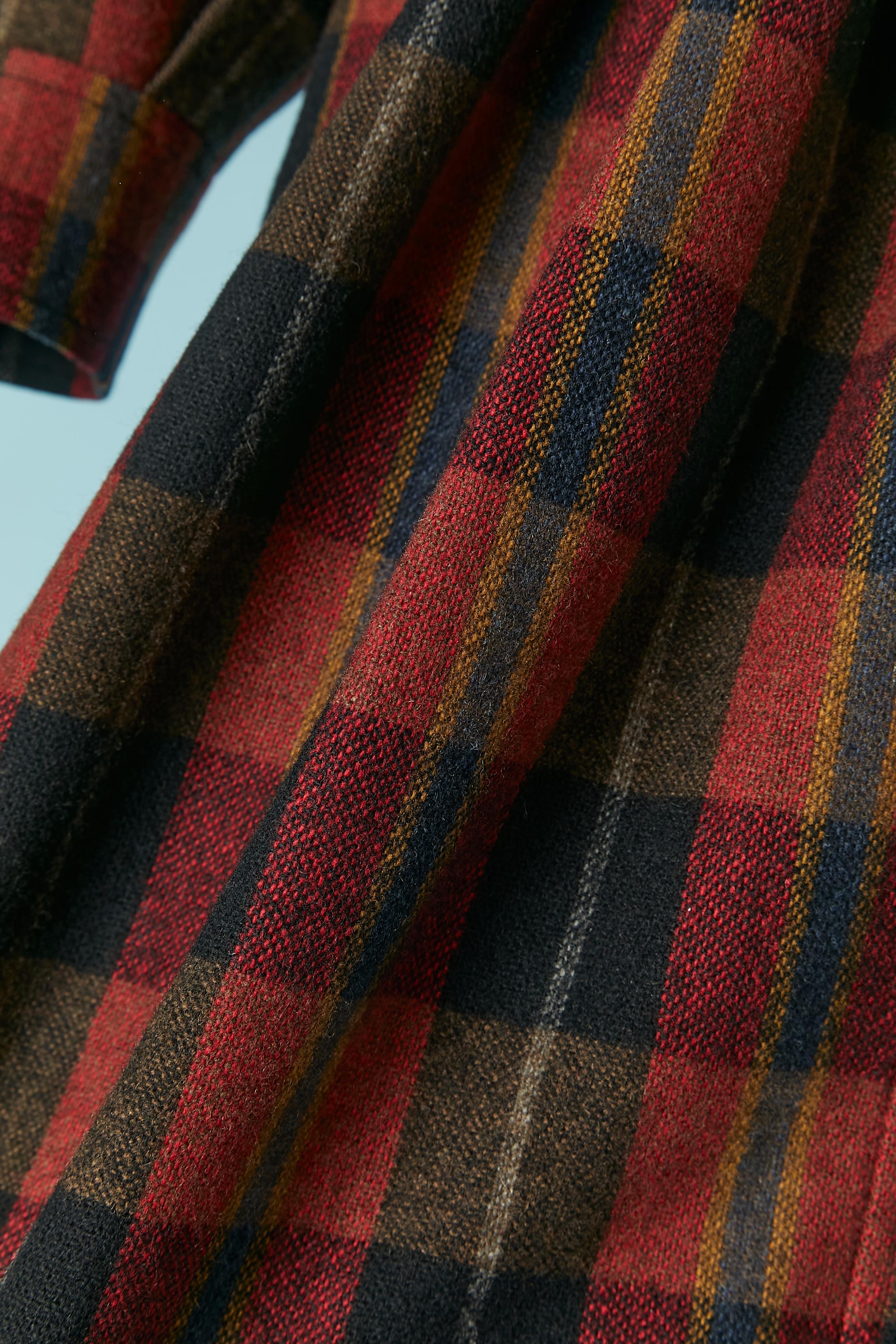 Cappotto monopetto in lana con motivo Tartan Saint Laurent Rive Gauche In condizioni ottime in vendita a Saint-Ouen-Sur-Seine, FR