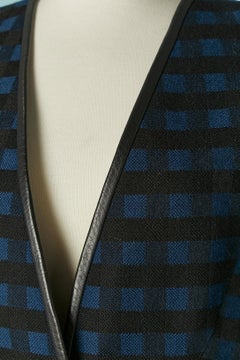 Wool single breasted jacket with check pattern MUGLER par THIERRY MUGLER