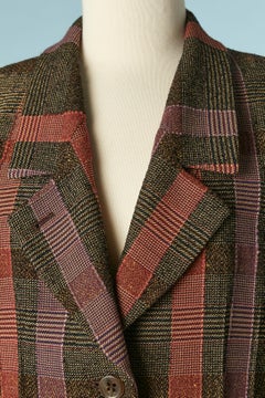 Wool single-breasted jacket with check pattern Sonia Rykiel