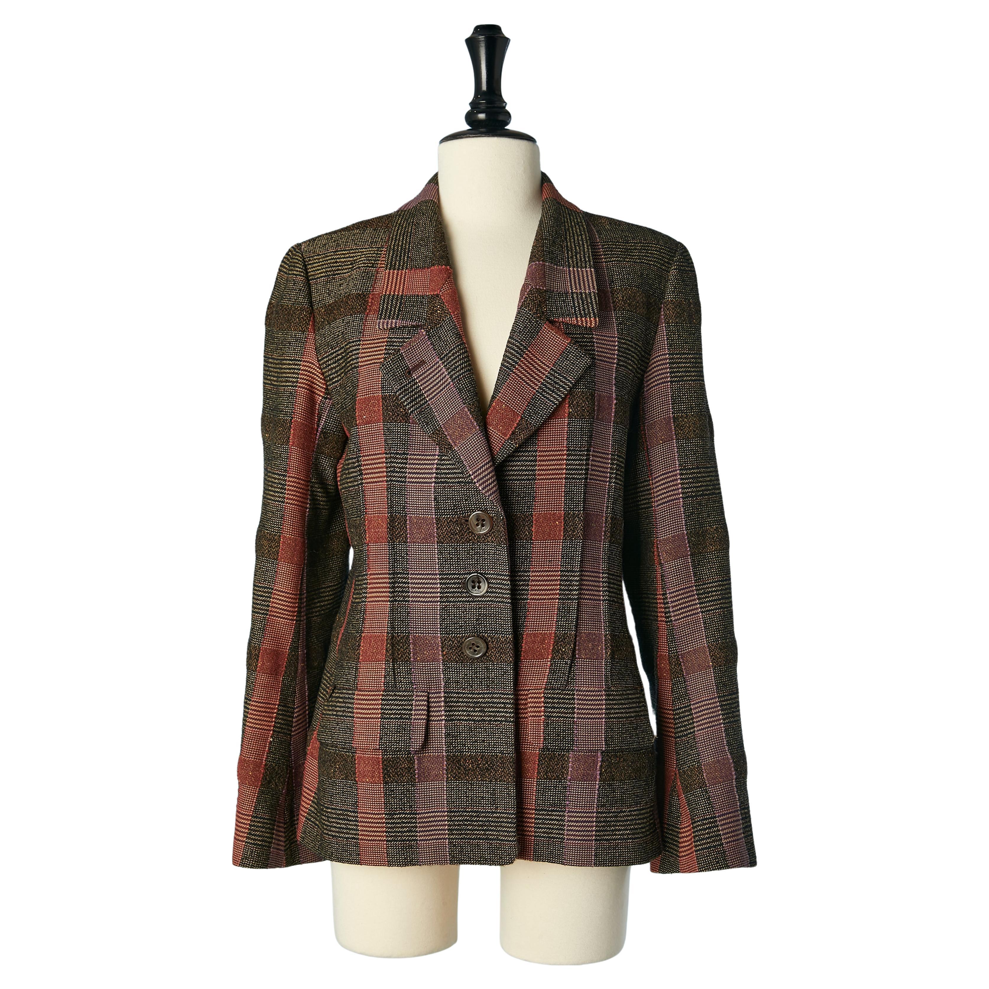 Wool single-breasted jacket with check pattern Sonia Rykiel  For Sale