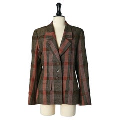 Wool single-breasted jacket with check pattern Sonia Rykiel 