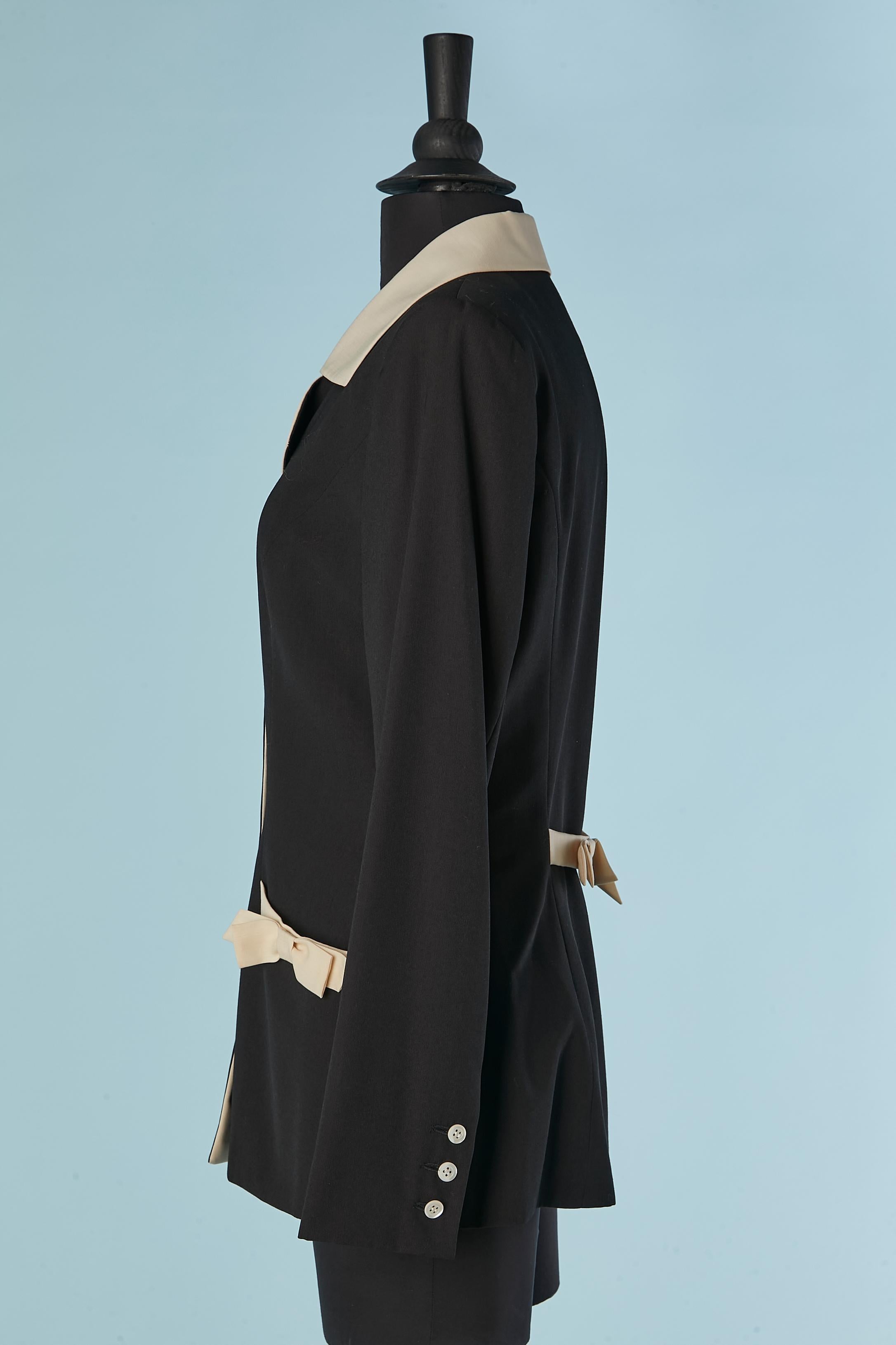 De las mujeres Chaqueta de lana de un solo pecho con detalles en blanco roto SUITE by CHANTAL THOMASS en venta