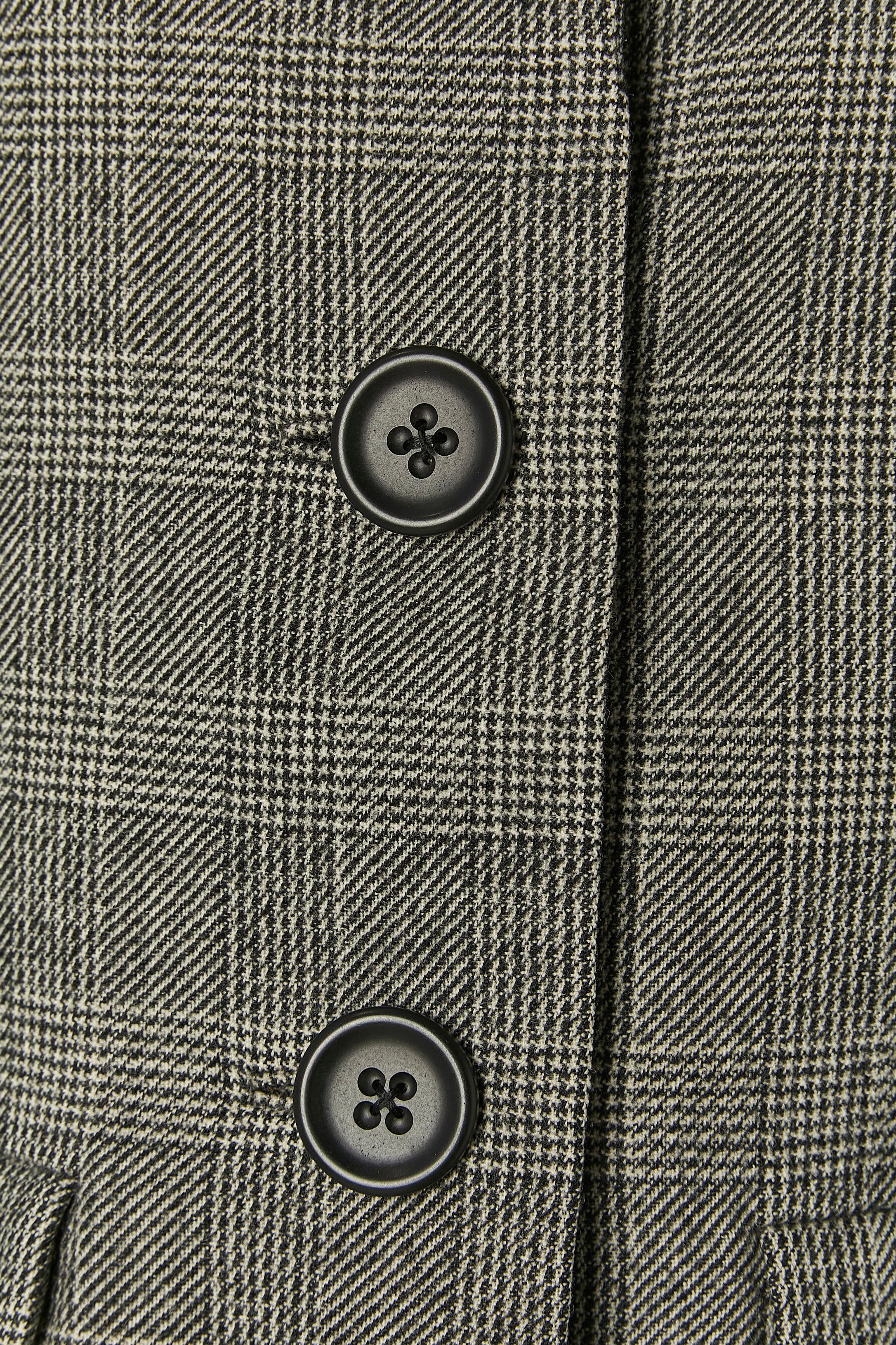 Grigio Giacca monopetto in lana con motivo Prince de Galles CHRISTIAN DIOR LONDON in vendita