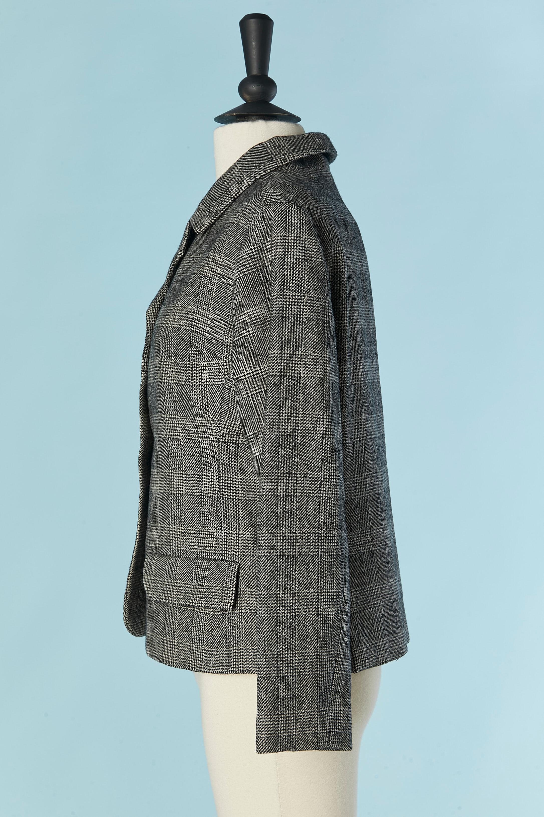 Donna Giacca monopetto in lana con motivo Prince de Galles CHRISTIAN DIOR LONDON in vendita