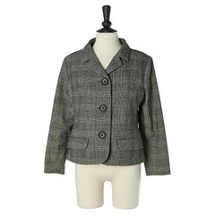 Giacca monopetto in lana con motivo Prince de Galles CHRISTIAN DIOR LONDON