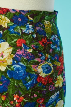 Wool skirt with flower print Kenzo Paris