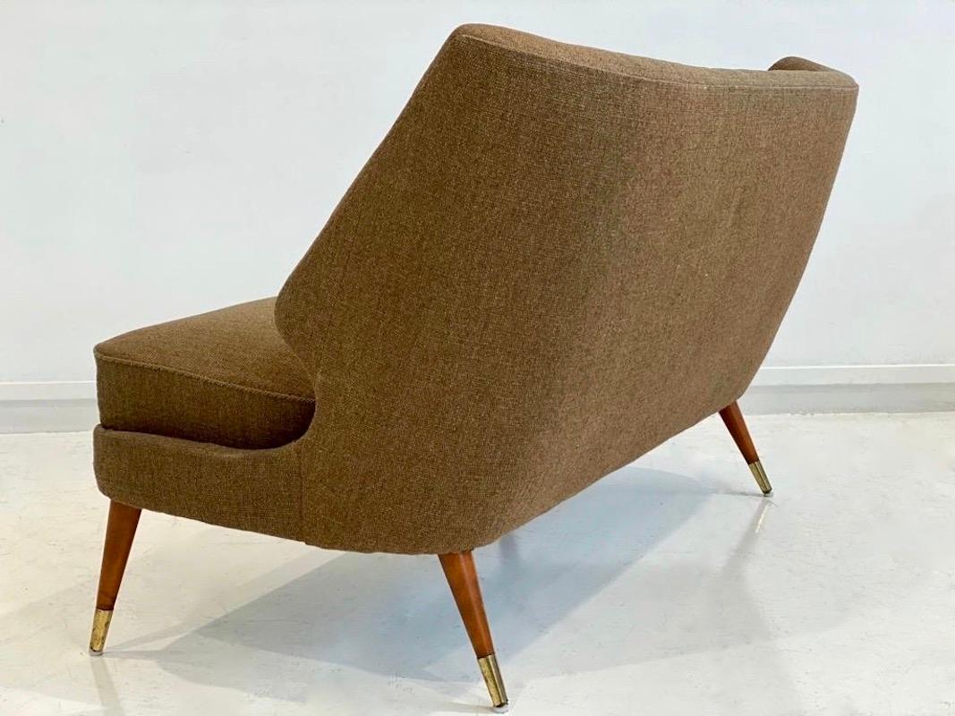 20th Century Wool Sofa with Curved Back by Arne Wahl Iversen