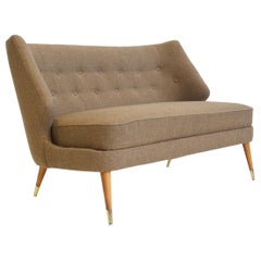 Wool Sofa with Curved Back by Arne Wahl Iversen