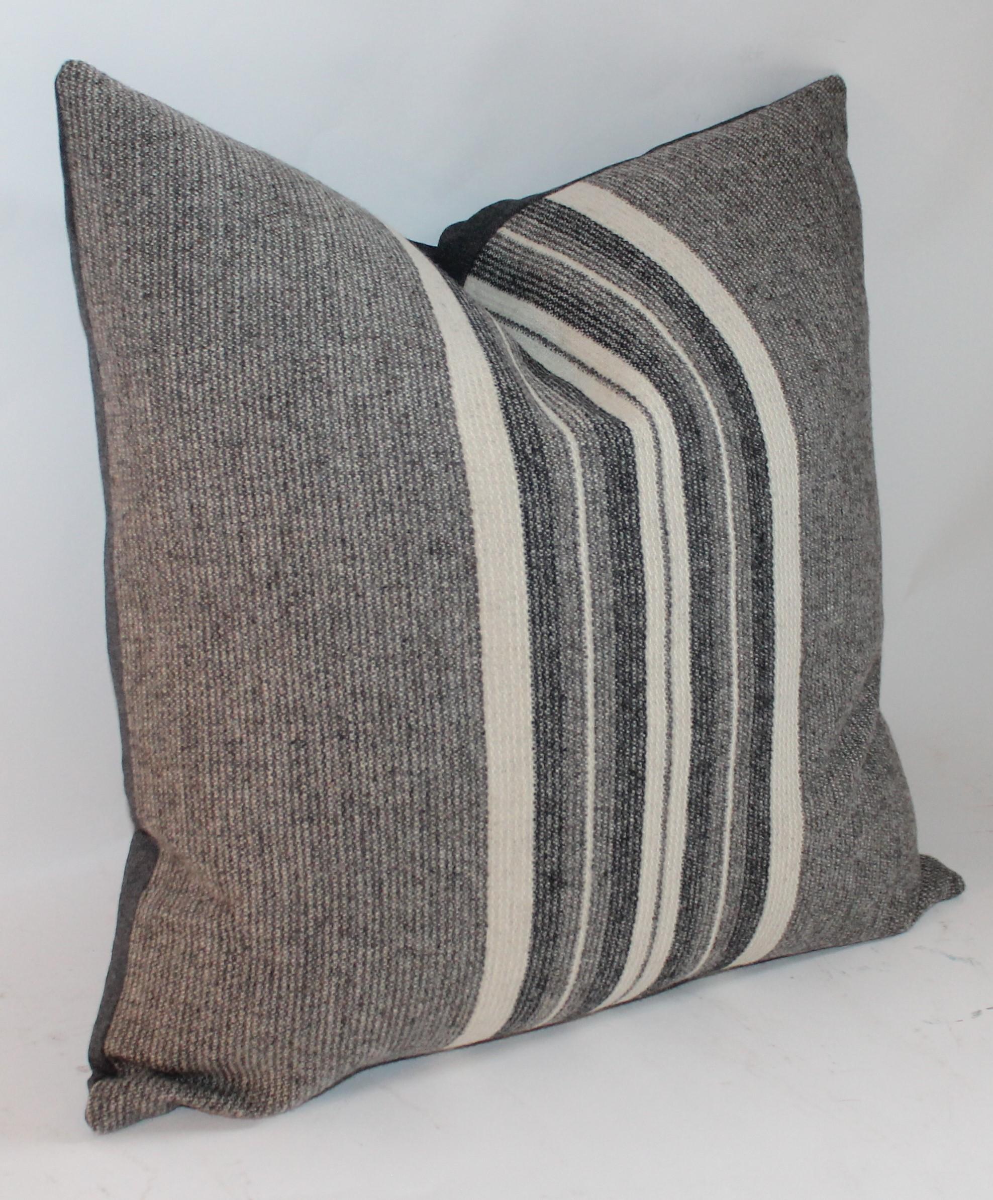 Wool Stripe Blanket Pillows Collection, Four In Excellent Condition In Los Angeles, CA