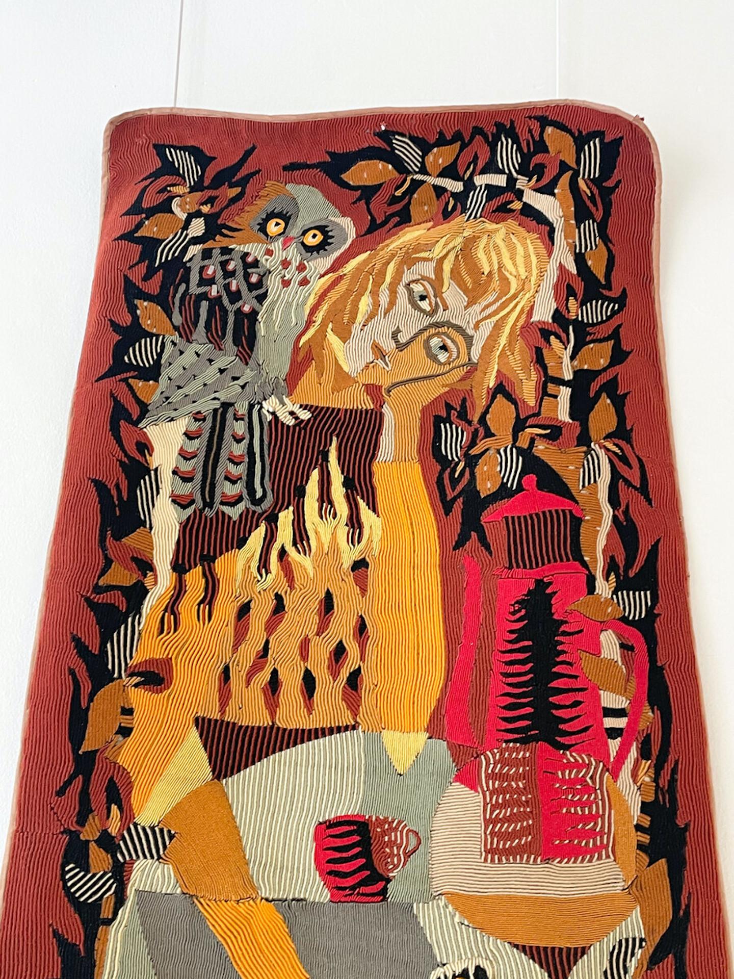 Wandteppich aus Wolle von Michèle Ray, Frankreich, 1960er Jahre - signiert und nummeriert.