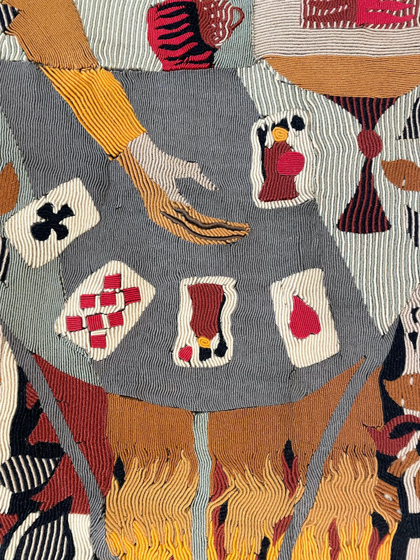 Wandteppich aus Wolle von Michle Ray, Frankreich, 1960er Jahre, signiert und nummeriert (Moderne der Mitte des Jahrhunderts) im Angebot