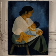 Wool Tapestry “Tendresse” by Louis Toffoli, Robert Four Edition, 20th Century